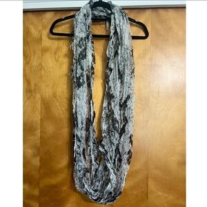Snake print infinity scarf